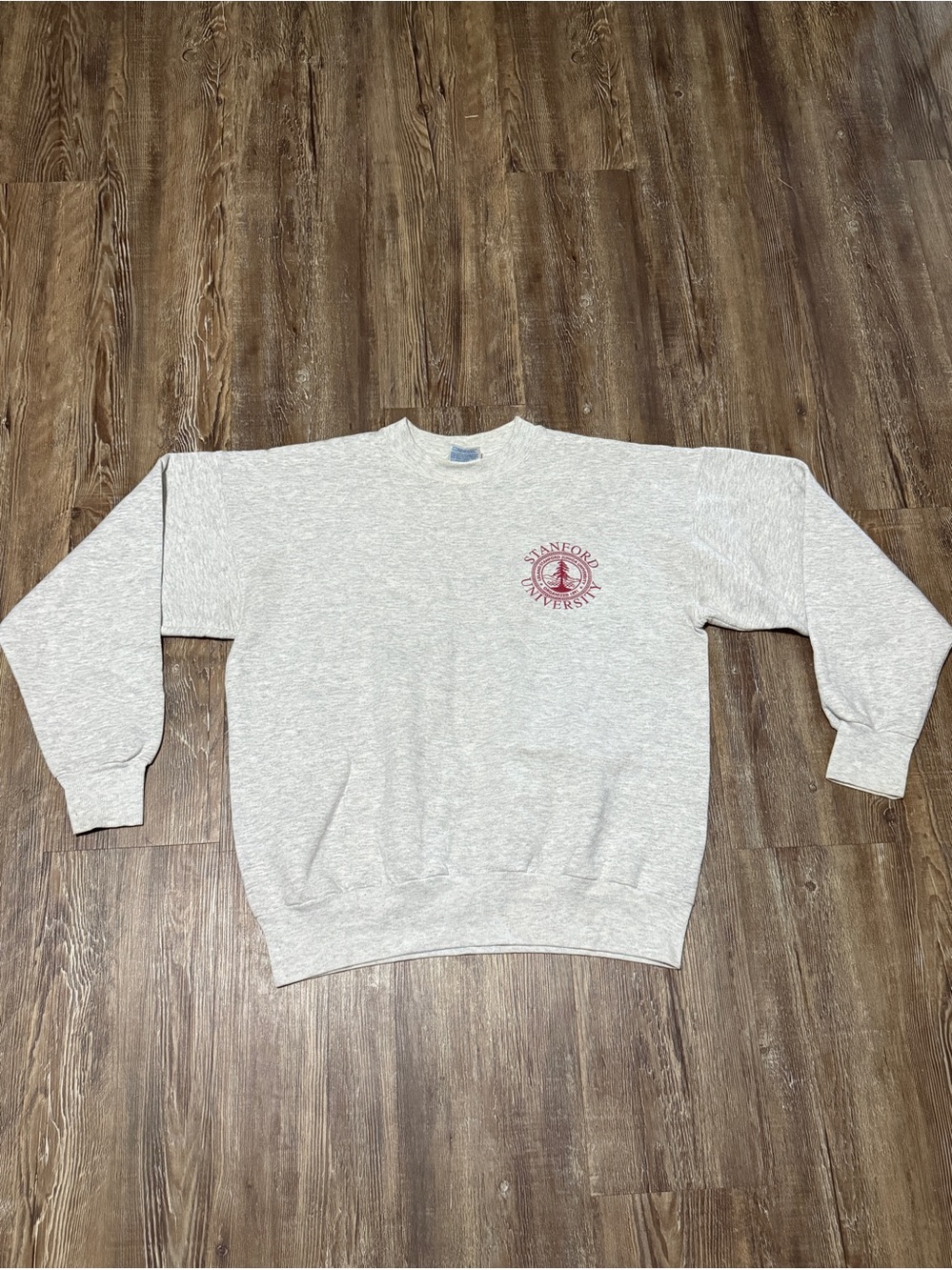 Vintage Stanford University Sweatshirt Men's Medium Gray Long Sleeve Pullover